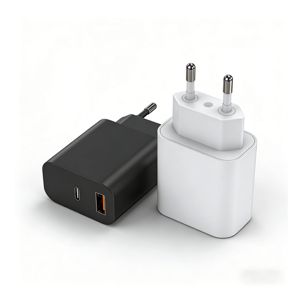 20W A+C Dual Port Fast Charger, EU Plug PD Wall Adapter for iPhone Samsung