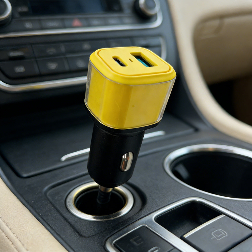 20W Dual Port A+C Car Charger PD QC3.0 Fast Charging Car Adapter
