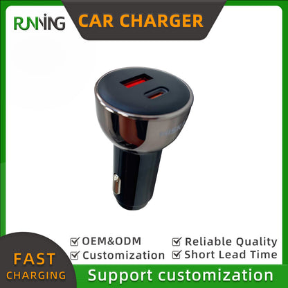 20W PD 3.0 Fast Car Charger USB-C + USB-A 5V/3A QC3.0 & SCP for Mobile Phone Camera Earphone & Smart Watch