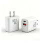 2 Pack Compact 20W US Plug Dual A+C PD Fast Wall Charger For Phone Tablet Camera
