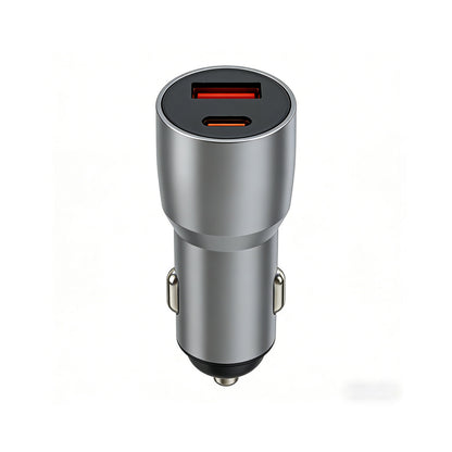2 Pack 20W Dual A+C Fast Car Charger Aluminum+PC Vehicle Charging Adapter
