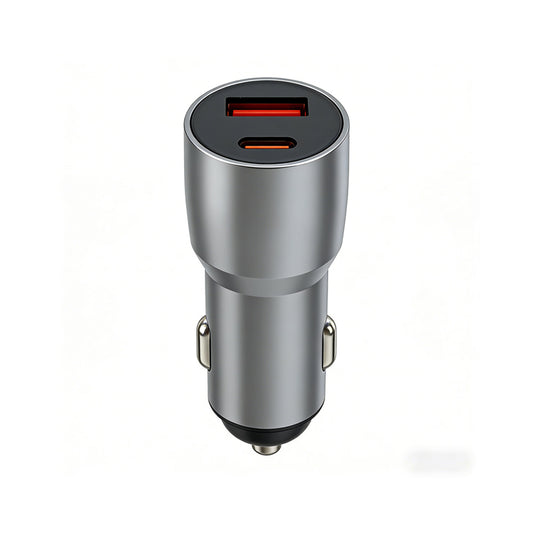 2 Pack 20W Dual A+C Fast Car Charger Aluminum+PC Vehicle Charging Adapter