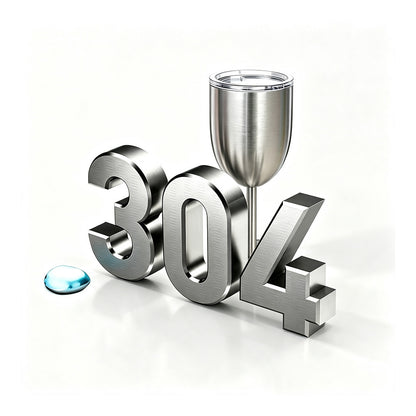 304 stainless steel material graphic for custom wine goblet