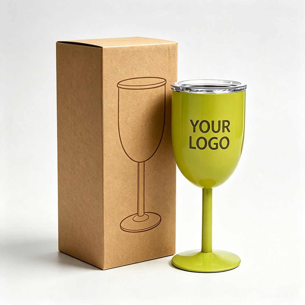 10oz custom wine goblet kraft paper gift box packaging