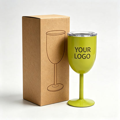 10oz custom wine goblet kraft paper gift box packaging