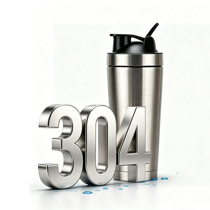 304 stainless steel material graphic for custom fitness shaker bottle