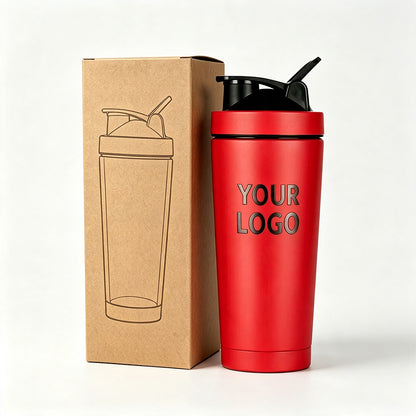 25oz custom shaker bottle kraft paper gift box packaging
