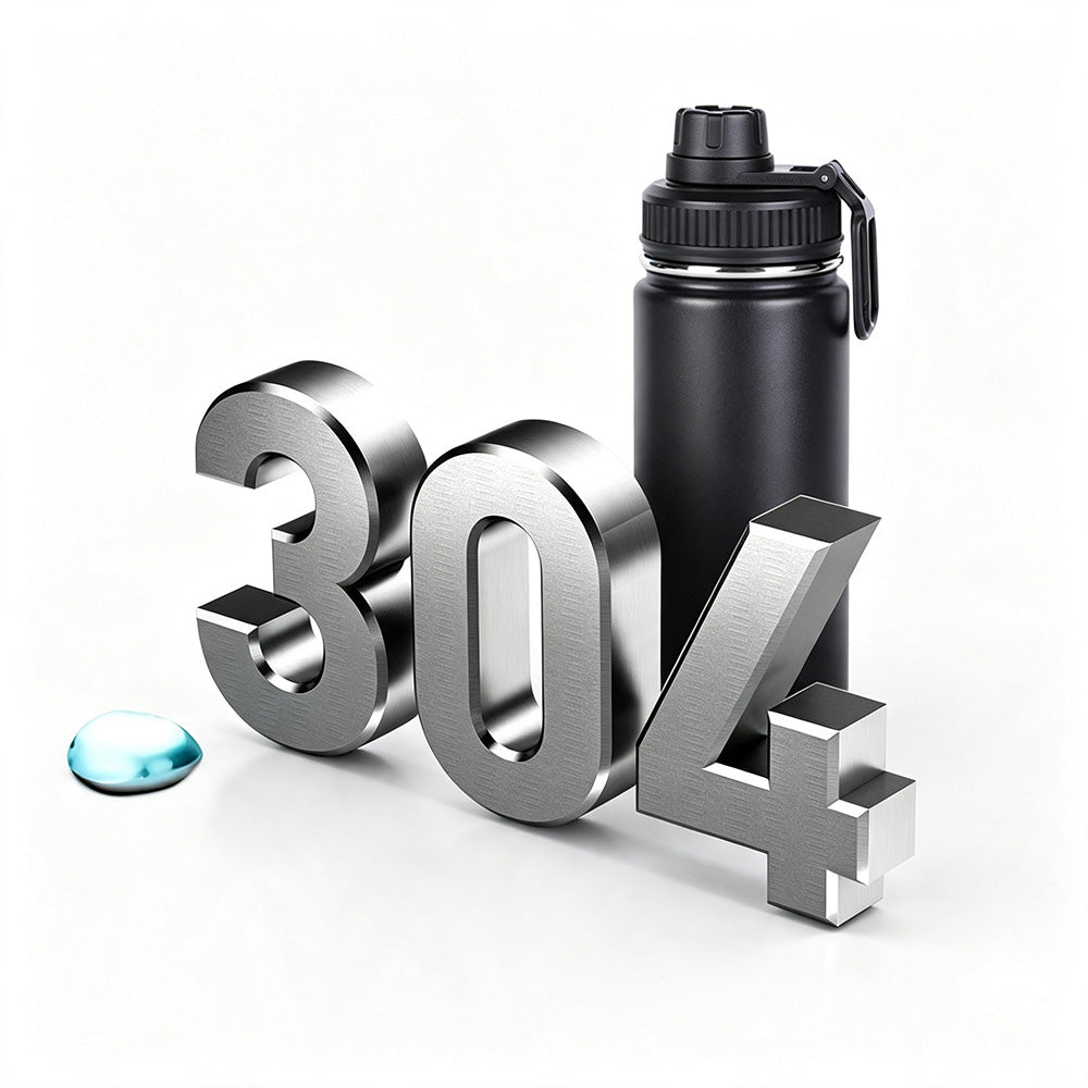 304 food grade stainless steel insulated custom logo water bottle