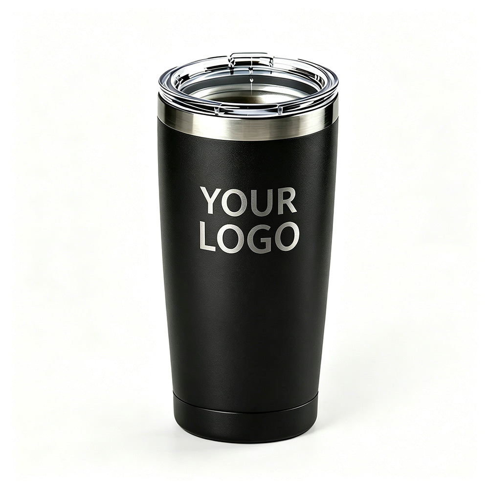 black 20oz custom laser engraved insulated car tumbler