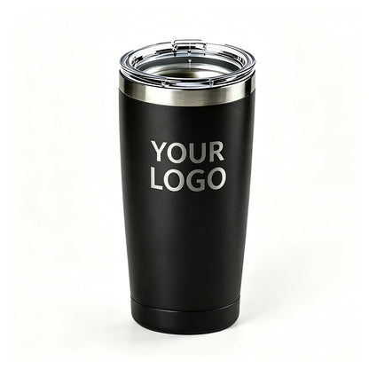 black 20oz custom laser engraved insulated car tumbler