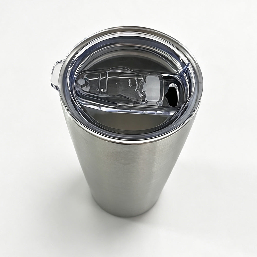 spill proof clear lid for 20oz stainless steel car tumbler