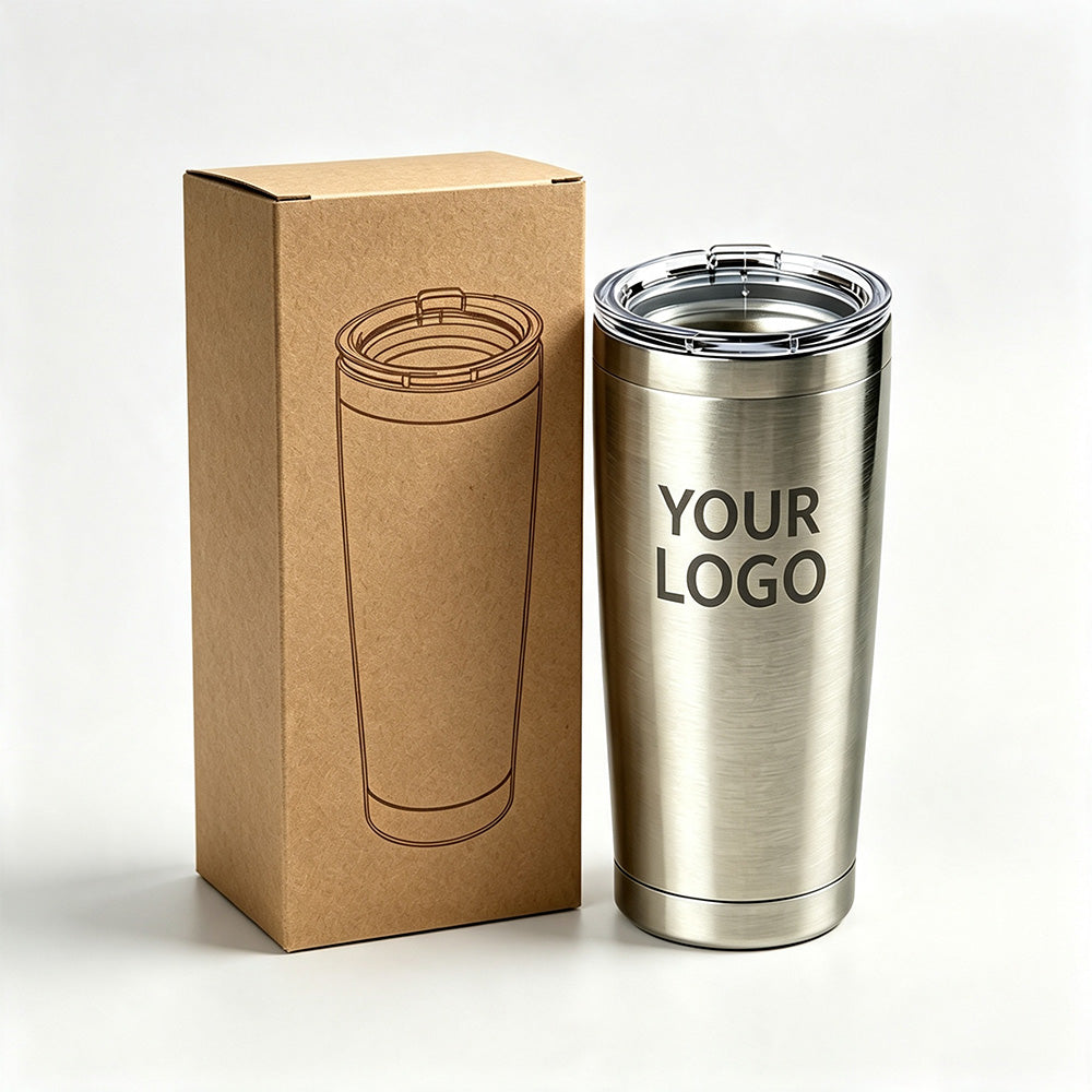 20oz custom tumbler with original kraft paper gift box packaging